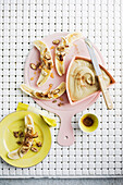 Banana with cashew butter and nutty crunch