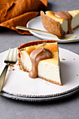 Cheesecake with date-salted caramel