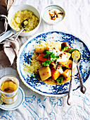 Moroccan-style vegtable stew with harissa