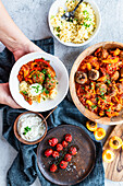 Fleischbällchen-Tajine mit Aprikosen