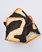 Black and white bread with squid ink
