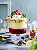 Classic raspberry trifle