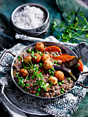 Veggie Dhal with cheese balls