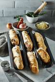 Three kinds of party baguettes