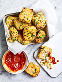 Vegetable mac-n-cheese croquettes