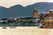 Leifeng-Pagode, Hangzhou, Zhejiang, China.