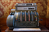 Lisbon, Portugal. Antique cash register in Lisbon. Venda means sale.