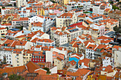 Lissabon, Portugal. Blick auf das schöne Lissabon mit seinen alten Gebäuden.