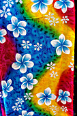 Polynesian floral textile cloth, Honolulu, Hawaii.