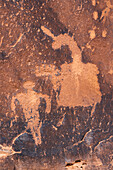 USA, Utah. Prozessions-Petroglyphen-Tafel, Detail, Bears Ears National Monument.