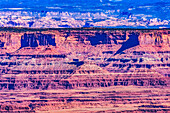 Red Rock Canyons Overlook, Canyonlands National Park, Moab, Utah. Green Canyon.