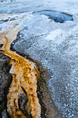 Vereinigte Staaten von Amerika, Wyoming. Abstrakte geothermische Erscheinung, Yellowstone National Park.