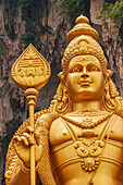 Kuala Lumpur, West Malaysia. Batu caves. The world's tallest statue of Murugan, a Hindu deity