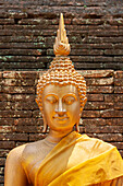 Chiang Mai, Thailand. Wat Lok Moli. Buddha-Statue.