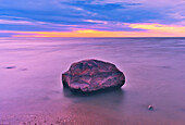 Canada, Manitoba, Winnipeg. Sunrise on Lake Winnipeg.