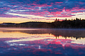Canada, Quebec, Parc National du Fjord-du-Saguenay. Sunrise along the Saguenay River.