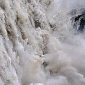 Waterfall Dettifoss in the Vatnajokull National Park. Dettifoss Selfoss is the second of several waterfalls of river Jokulsa a Fjollum in the canyon Jokulsargljufur, Iceland