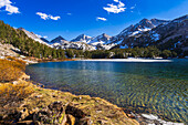 Langer See im Tal der kleinen Seen, John Muir Wilderness, Sierra Nevada Mountains, Kalifornien, USA
