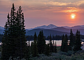 Sonnenuntergang am Echo Lake, Mount Evans Scenic and Historic Byway, Colorado