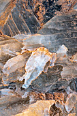 USA, Utah. Selenite gypsum crystal detail, Glass Mountain, Capitol Reef National Park
