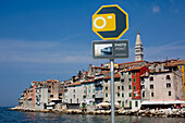 Designated Photo Point of a view of Old Town Rovinj, Istria, Croatia.
