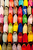 Colourful slippers for sale; Marrakesh, Morocco