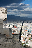 Greece, View of city from Acropolis; Athens
