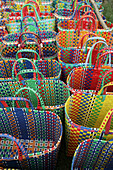 Burma, Colorful Bags in Ingle Lake Market; Ingle Lake
