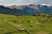 Bergpanorama von der HornkÅ¡pfl-Hütte. KitzbÅ¸heler Horn. KitzbÃ?hel. Tirol. Österreich.