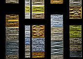 Stained glass windows in the Basilica Of Guadalupe; Mexico