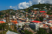 High Angle View Of St George's Viewed From Fort George; Grenada. Caribbean.