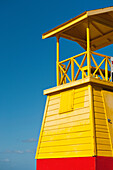 Lifeguard's Tower On Miami Beach, Oistins, Barbados; Oistins, Barbados.