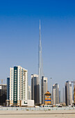 Stadtbild mit Burj Khalifa, Dubai, Uae
