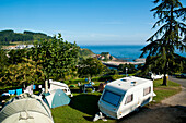 Campsite In Mutriku, Basque Country, Spain