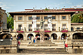 Don Tello Statue And Culture House In Plaza Of The Jurisdictions, Gernika-Lumo, Basque Country, Spain