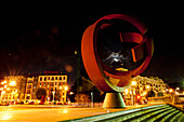 Jorge Oteiza Sculpture In Front Of The Town Hall In Bilbao, Basque Country, Spain