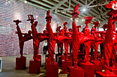 China, Guangdong, Foshan, Bruce-Lee-Statuen; Drachenofen Nanfeng