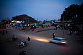 Kenya, Nightime scene in border town on the Kenya/Ethiopia border; Moyale