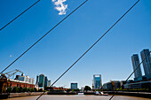 Puente De La Mujer des Architekten Santiago Calatrava, Puerto Madero, Buenos Aires, Argentinien