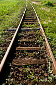 Old Rail Tracks In Santa Barbara Do Sul, Rio Grande Do Sul, Brazil