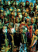 Wooden Puppets (Wayang Golek), Jogjakarta, Java, Indonesia.