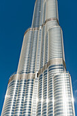 UAE, Detail of Burj Khalifa; Dubai