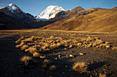 Huayna Potosi Gipfel bei Sonnenuntergang Cordillera Real Bolivien