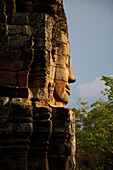 Buddha face at Bayon temple area Siem Reap Cambodia