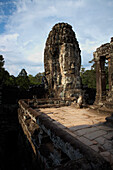 Upper level of Bayon temple Siem Reap Cambodia