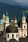 Europe, Austria, Saltzburg, Church Spires Towers