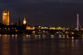 Europe, Uk, England, London, Houses Of Parliament And Big Ben At Dusk
