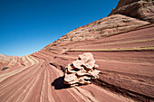 Colorful sandstone cliffs in the Boneyard region of North Coyote Buttes.