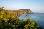 Coastal view from ramparts, Cabo de Rama Fort; South Goa, Goa, India