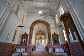 Portuguese, colonial-era church interior; Old Goa, Goa, India